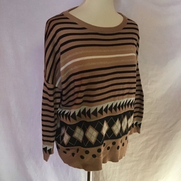 3 for 20 $ bundle Striped argyle sparkly oversized sweater - Picture 4 of 8